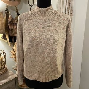 Multi Color Dot Mock Neck Sweater